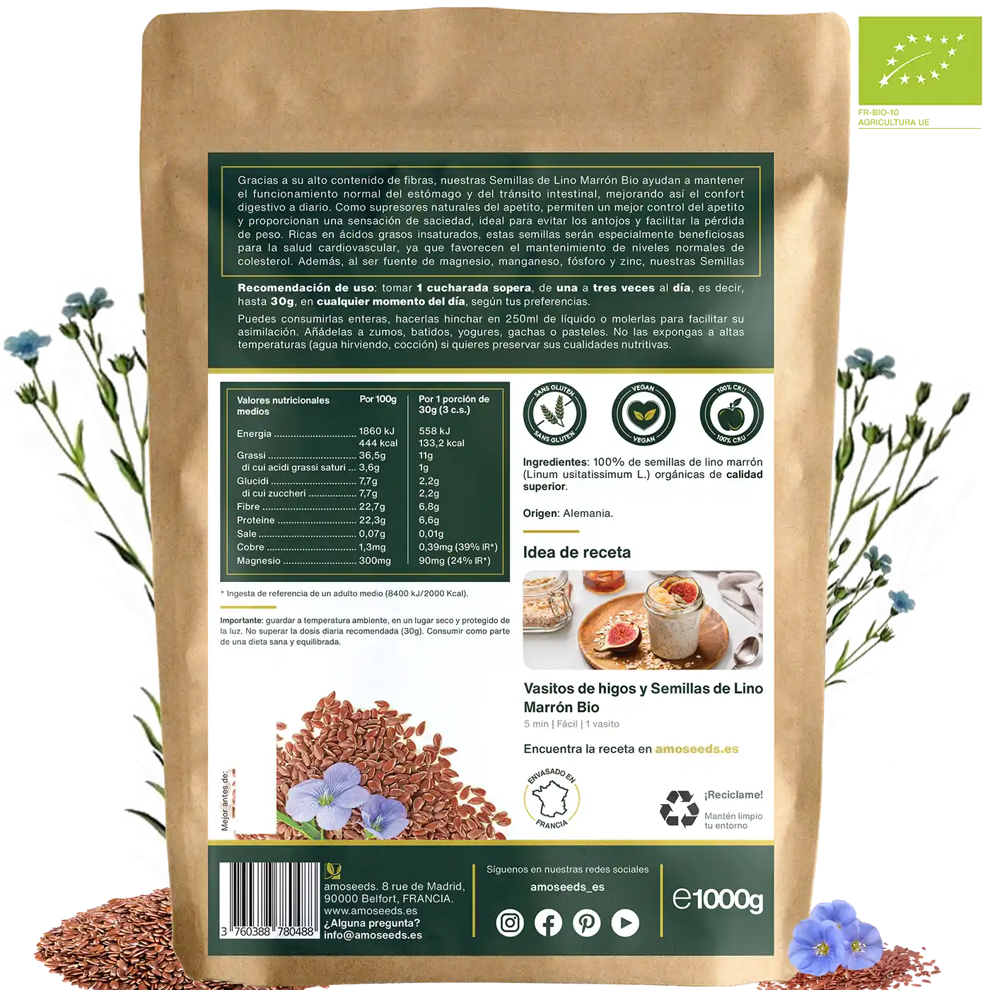 Semillas De Lino Marrón Bio 1kg_4