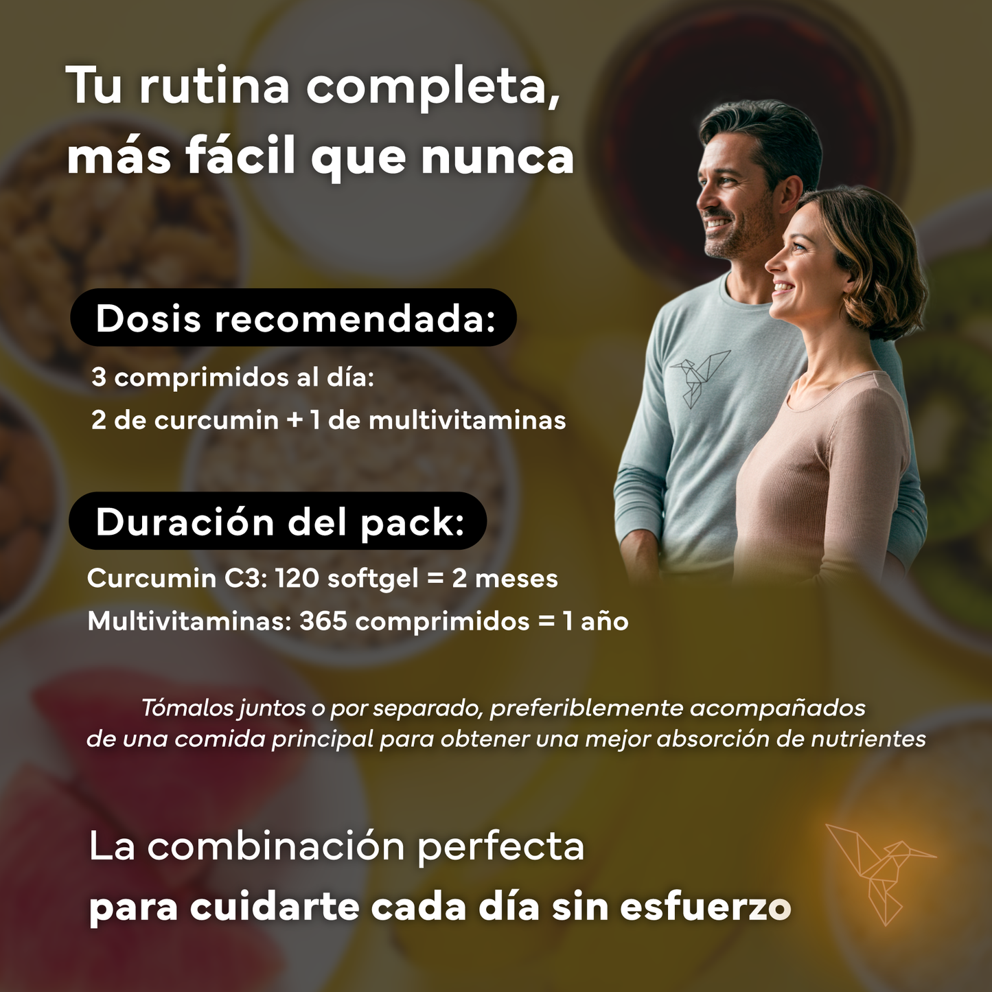 Cúrcuma Con Pimienta Negra + Multivitaminas Con Ginseng. Sevens Nutrition. Antiinflamatorio Y Vitalidad_4