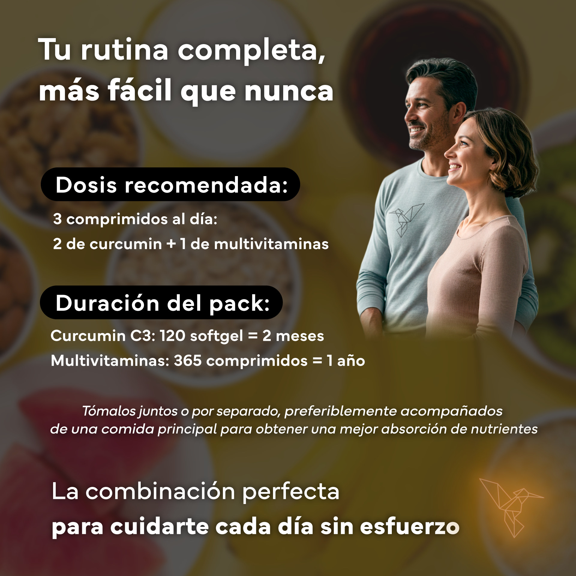 Cúrcuma Con Pimienta Negra + Multivitaminas Con Ginseng. Sevens Nutrition. Antiinflamatorio Y Vitalidad_4