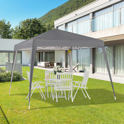 Outsunny Carpa Plegable 2,4x2,4m De Jardín Diseño Pop Up Cenador De Acero Y Tela_1