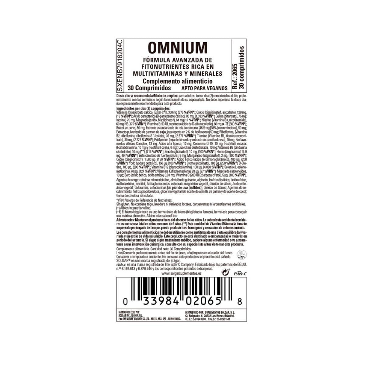 Omnium - 30 comprimidos-Solgar