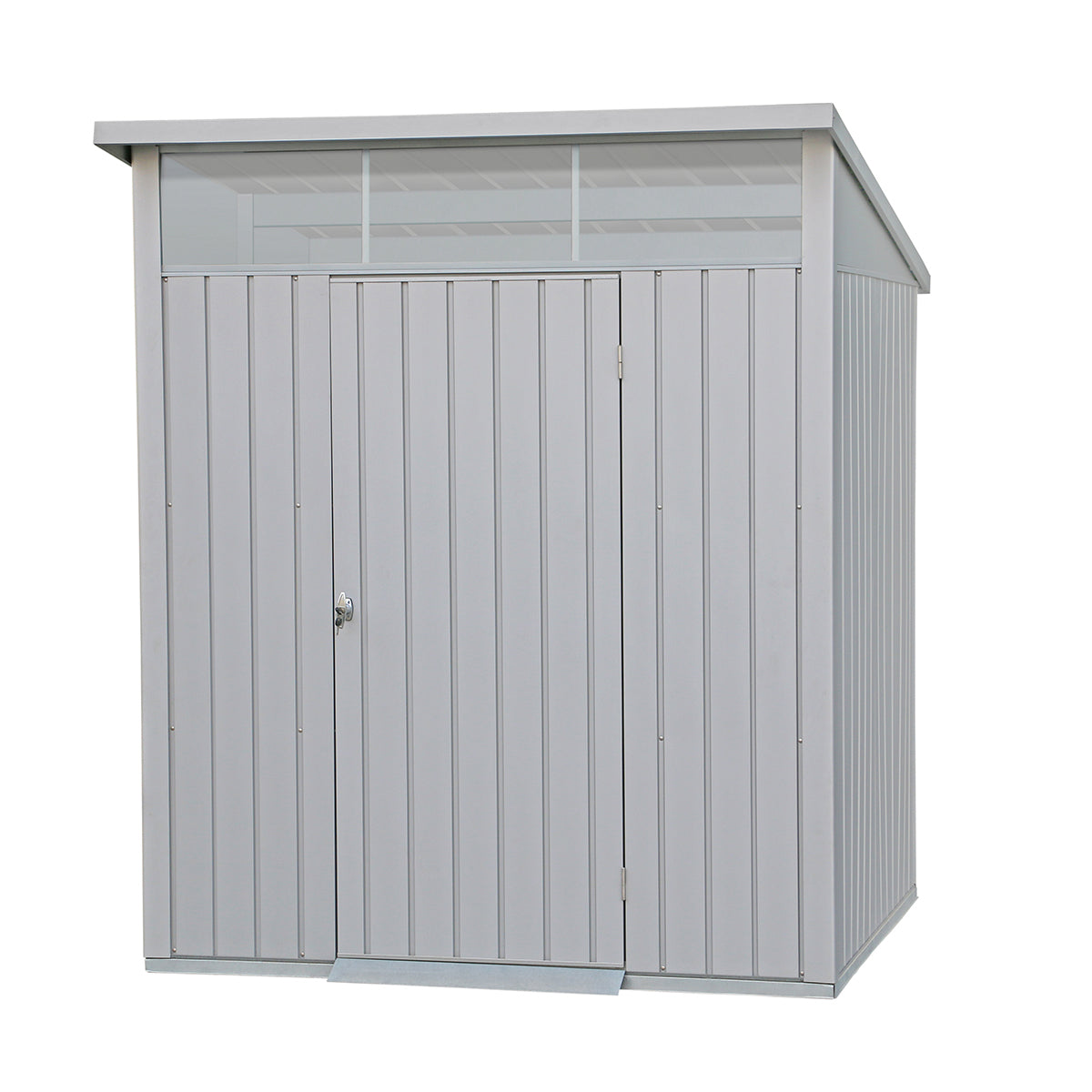 Caseta Jardín Palladium 6×5 Metal Gris Plata_0