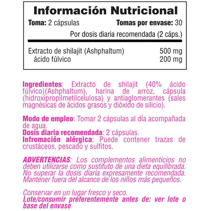 Shilajit - 60 Cápsulas Vegetales - Anti-envejecimiento - Smart Supplements_5
