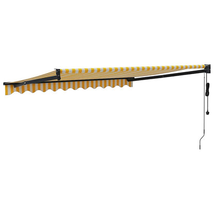 Toldo Retráctil Automático Amarillo Y Blanco 3,5x2,5 M_4