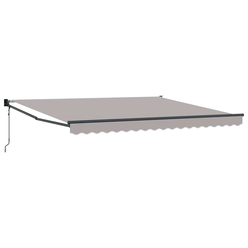 Toldo Retráctil Gris Claro 400 X 300 Cm Poliéster Y Metal_0