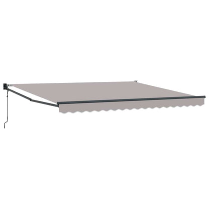 Toldo Retráctil Gris Claro 400 X 300 Cm Poliéster Y Metal_0