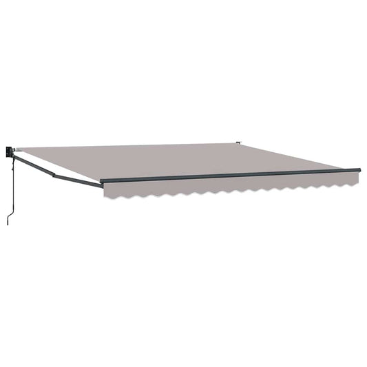 Toldo Retráctil Gris Claro 400 X 300 Cm Poliéster Y Metal_0