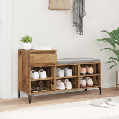 Armario Para Zapatos Con Cajón Madera Vieja 102 X 36 X 60 Cm_3