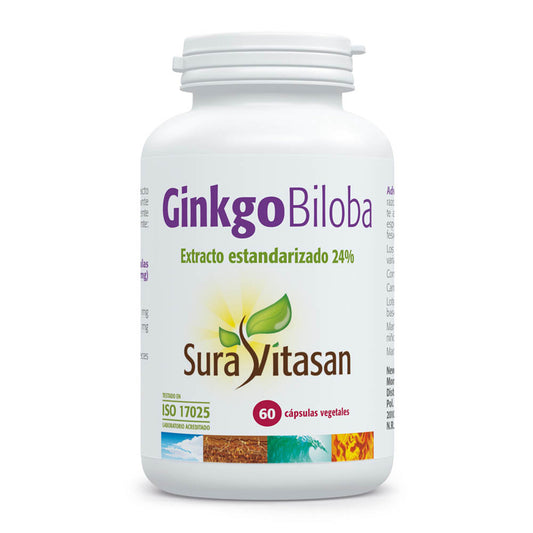 Ginkgo Biloba, Sura Vitasan, 60 cápsulas