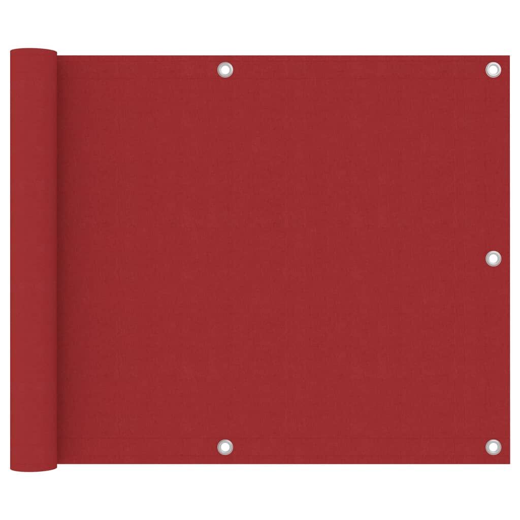 Vidaxl Toldo Para Balcón De Tela Oxford Rojo 75x600 Cm_0
