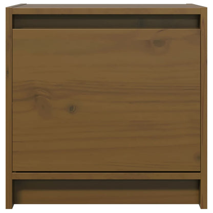 Mesita De Noche Madera Maciza De Mango Marrón Miel 40x30,5x40cm_2