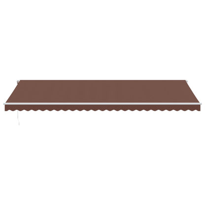 Toldo Retráctil Automático Con Luces Led Marrón 600x350 Cm_3