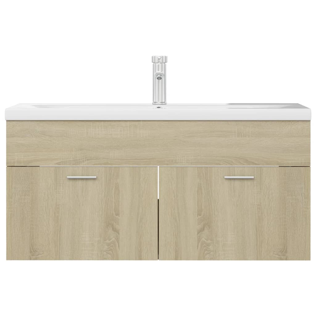 Mueble Con Lavabo Madera De Ingeniería Roble Sonoma_2