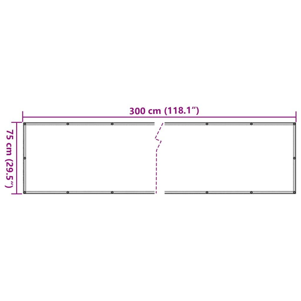 Vidaxl Toldo Para Balcón Tela Oxford Beige 75x300 Cm_2