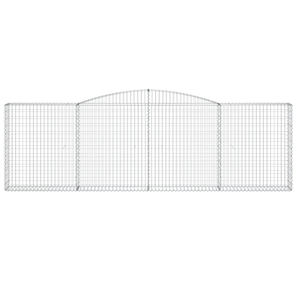 Cestas De Gaviones 7 Uds Forma De Arco Hierro 400x30x120/140 Cm_3