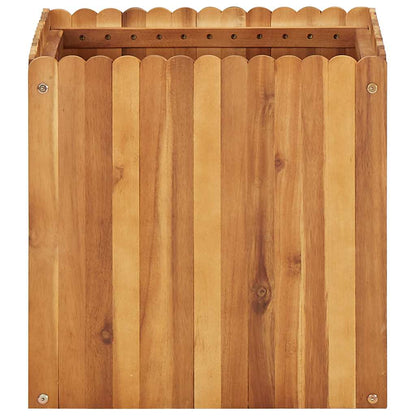 Arriate De Madera Maciza De Acacia 50x50x50 Cm_0