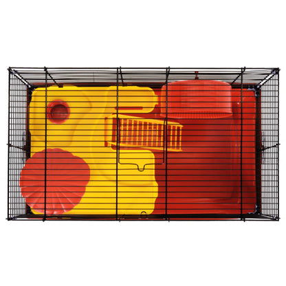 Vidaxl Jaula Para Hámster Polipropileno Y Metal Roja 58x32x36 Cm_5