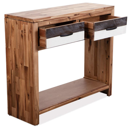Mesa Consola De Madera Maciza De Acacia 86x30x75 Cm_2