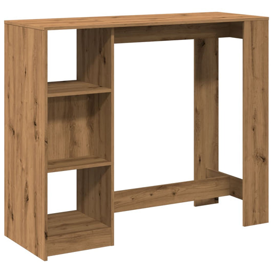 Mesa Bar Con Estante Madera Roble Artisian 124x46x103,5 Cm_0