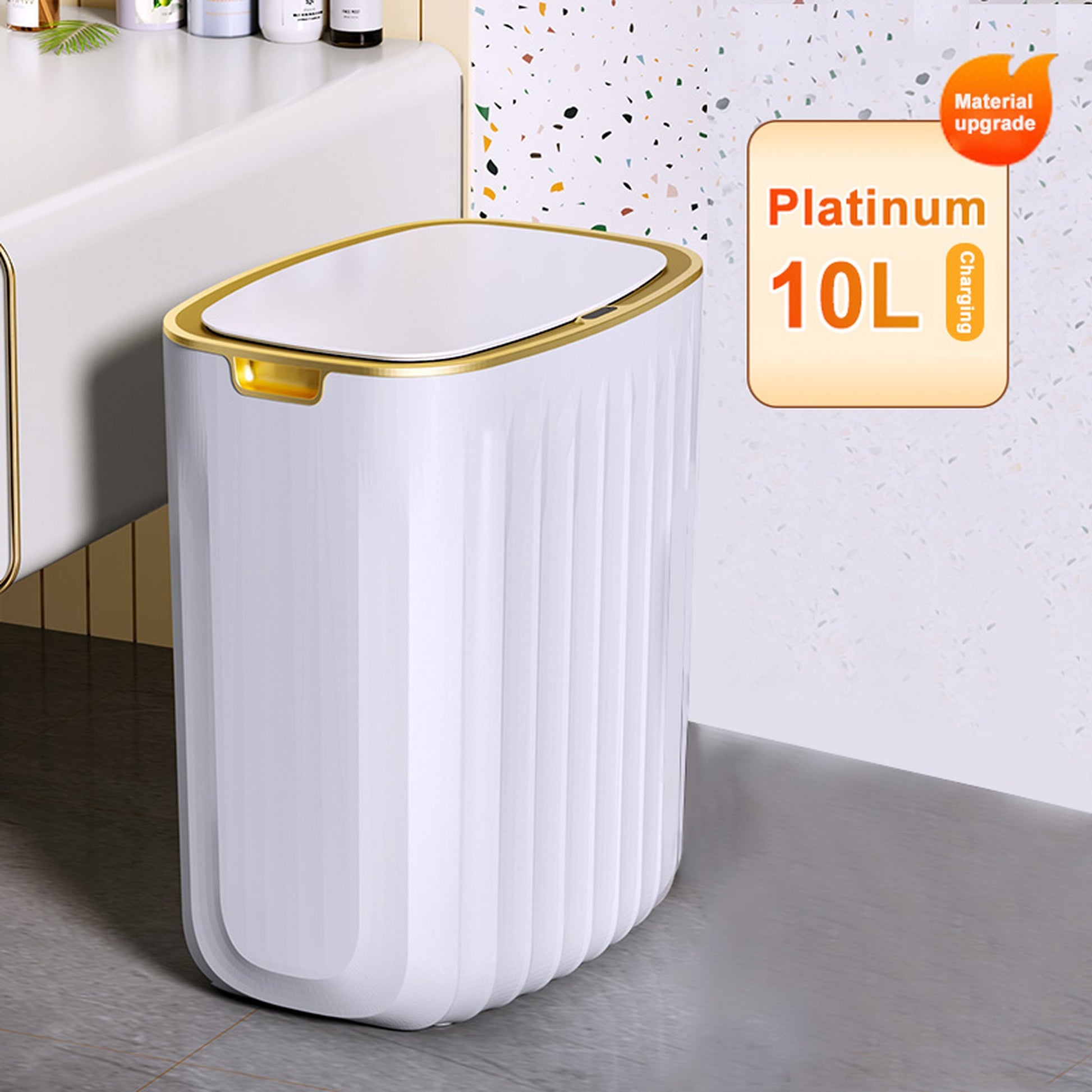 Cubo De Basura Con Sensor Inteligente Rectángular_1