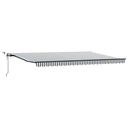 Toldo Retráctil Automático Luz Led Antracita Y Blanco 500x300cm_0