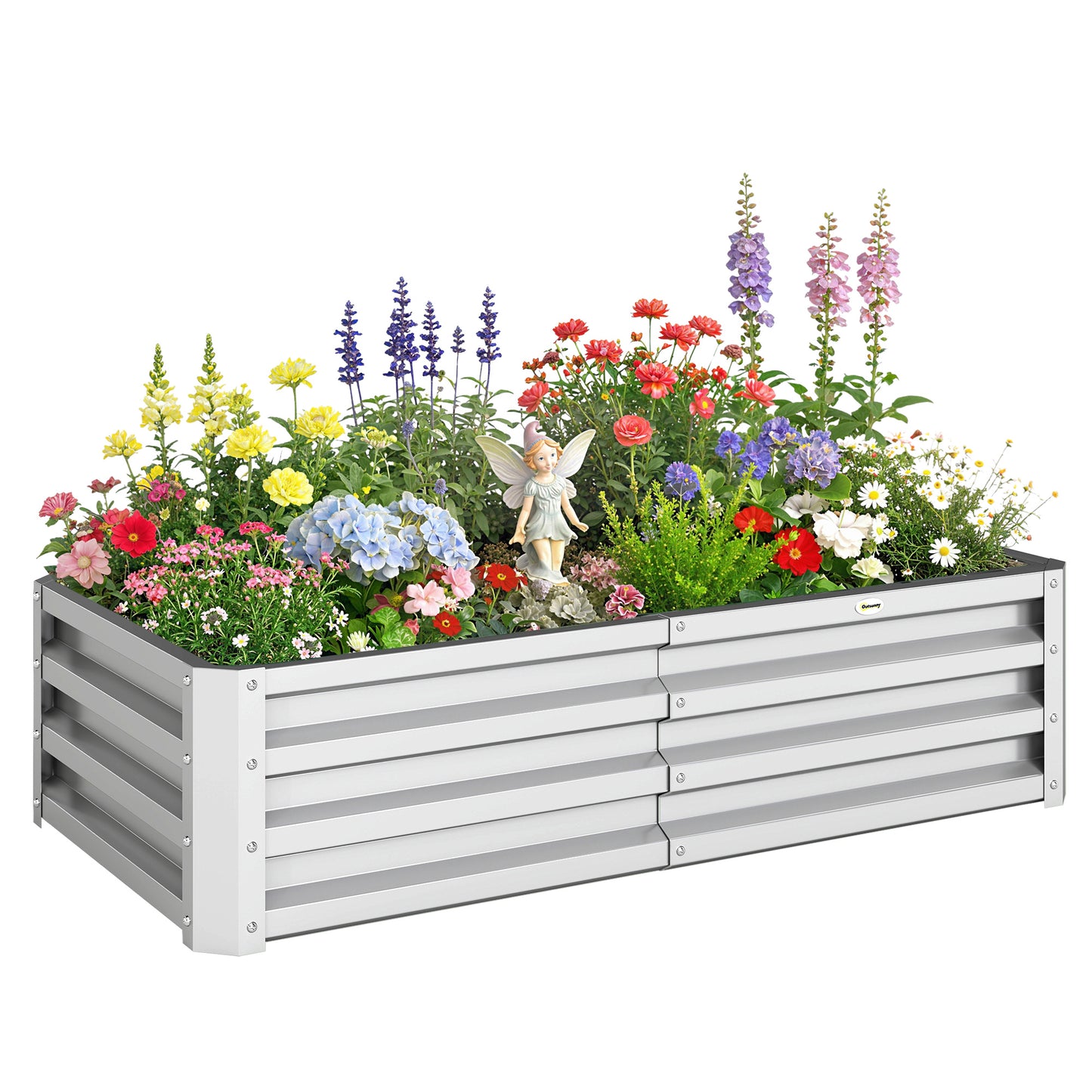 Outsunny Jardinera Exterior Grande De Acero Galvanizado_0