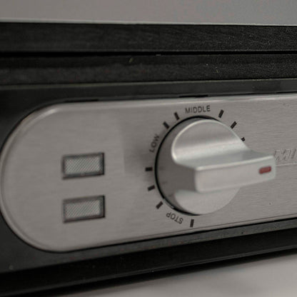 Gofrera Eléctrica Profesional, 2 Gofres Belgas Gruesos, Antiadherente, Regulador Temperatura, Acero Inox. Mpm Mpm-mgo13 Plata