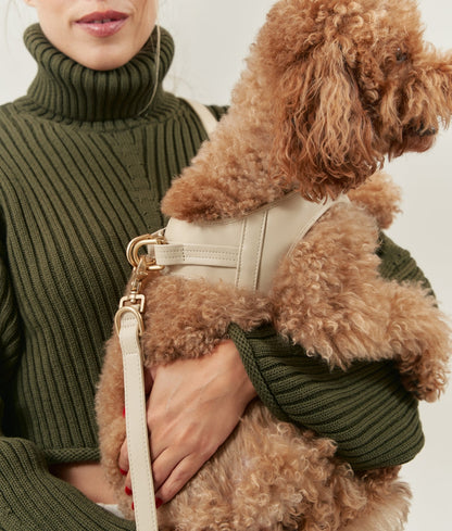 Cafide Arnés De Cuero Vegano Beige. Modelo Jala._1