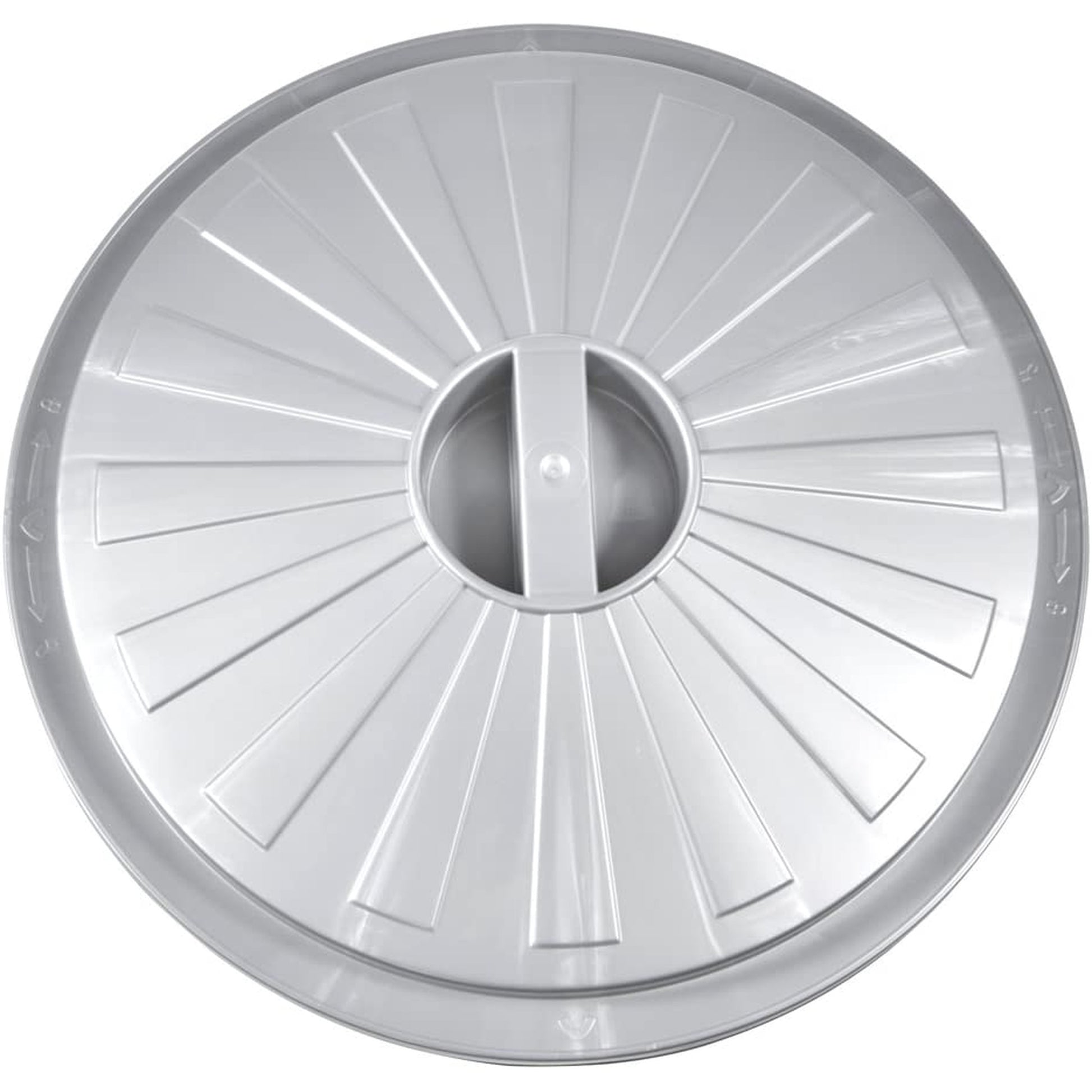 Cubo De Basura / Papelera Polivalente Con Tapa Cerrable, Muy Grande, Plástico Resistente (pp), 50 L, Mats, Plateado