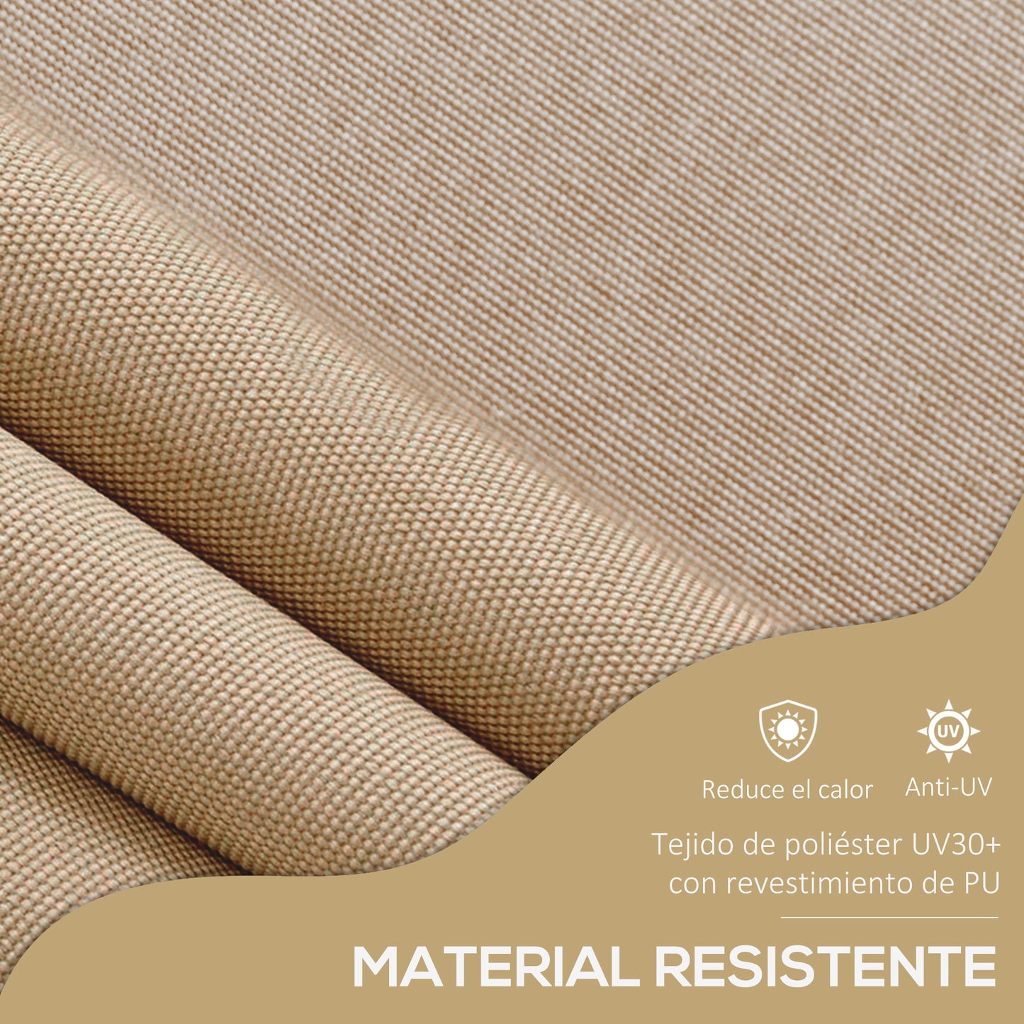 Outsunny Toldo Manual Retráctil 2x1,2 M Altura Ajustable Con Manivela 210-300 Cm_5