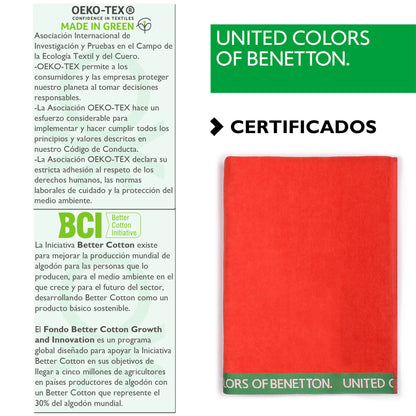 Set 2 Toalla De Playa 90x160cm 380gsm Velour 100%algodon Rojo Casa Benetton_1