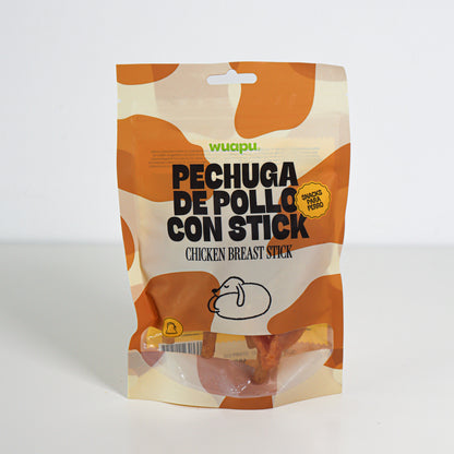 Snack Para Perro En Stick Sabor Queso Con Pollo Desecado Wuapu 500gr_2