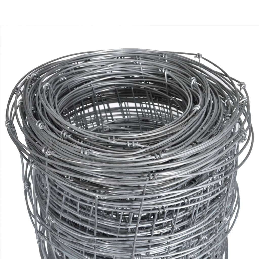 Valla De Jardín De Acero Galvanizado Plateado 50x1 M / Vetonek_1