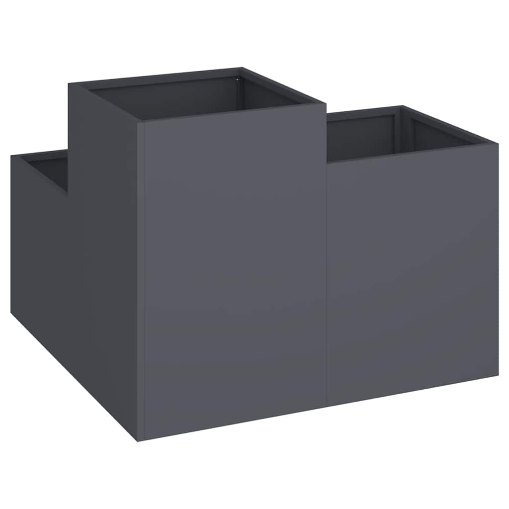 Maceta Para Jardín Antracita 80 X 80 X 60 Cm Acero_4