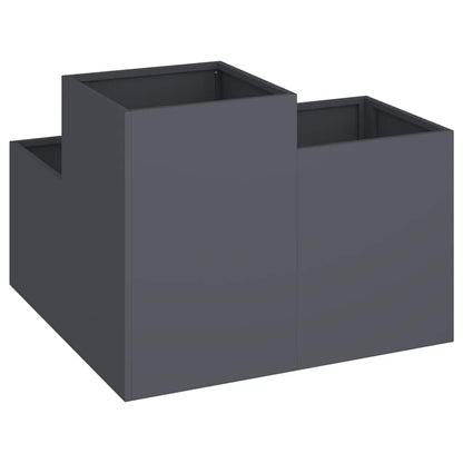 Maceta Para Jardín Antracita 80 X 80 X 60 Cm Acero_4