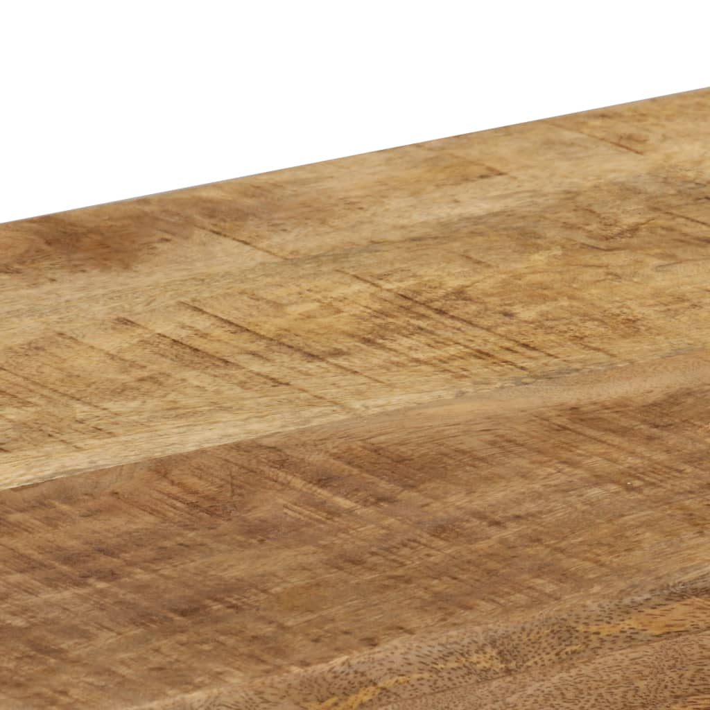 Mesa Consola Madera Maciza De Mango Y Acero 120x35x76 Cm_3