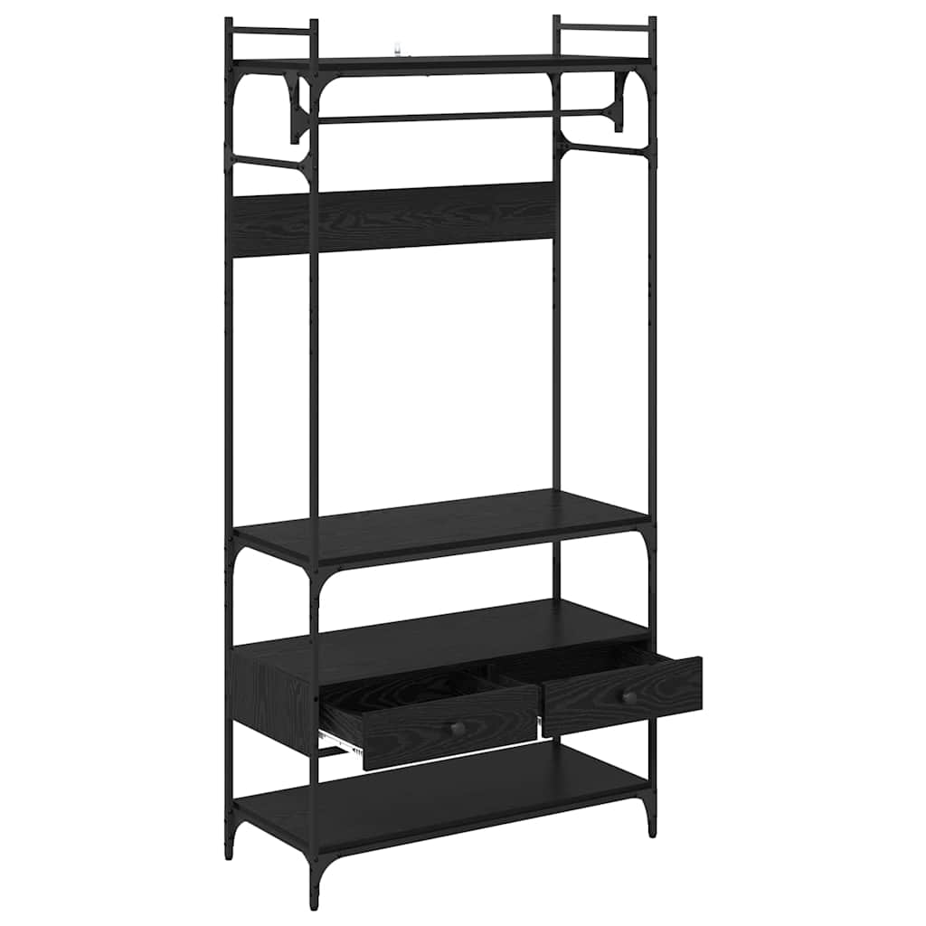 Armario Roble Negro 89 X 39 X 184.5 Cm Madera Contrachapada_4