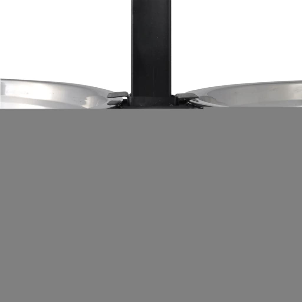 Vidaxl Soporte De Alimentación Ajustable Mascota 2x2.6l Tazón Inoxidable_3