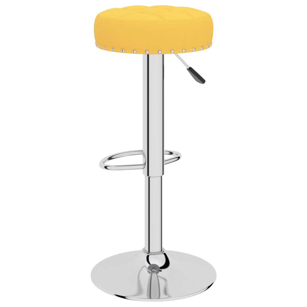 Taburetes De Cocina 2 Unidades Tela Amarillo Mostaza_3
