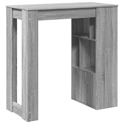 Mesa Alta Bar Con Estantes Gris Sonoma 102x50x103,5 Cm_4