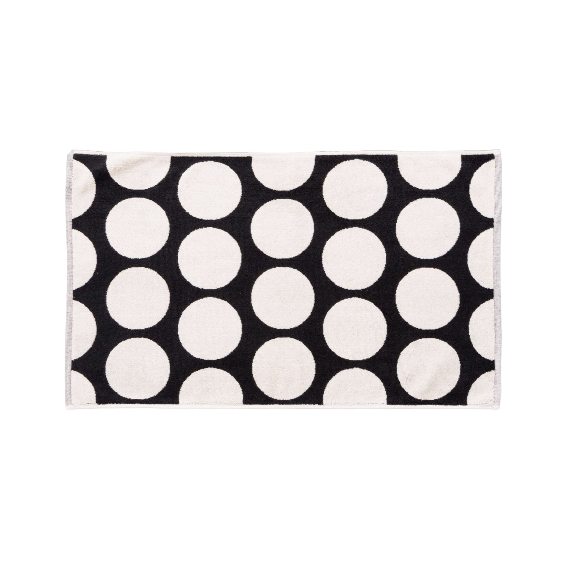 Alfombra De Baño 50x80cm 100% Algodon 1000gsm Topos Negros Benetton_0