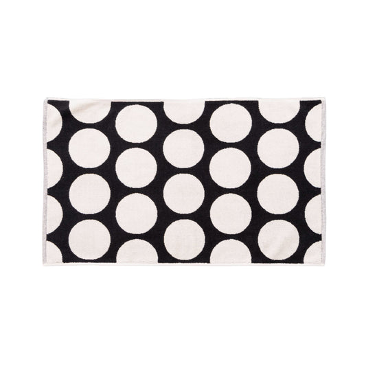 Alfombra De Baño 50x80cm 100% Algodon 1000gsm Topos Negros Benetton_0