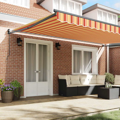 Toldo Retráctil Amarillo Y Naranja 500 X 300 X 165 Cm_2