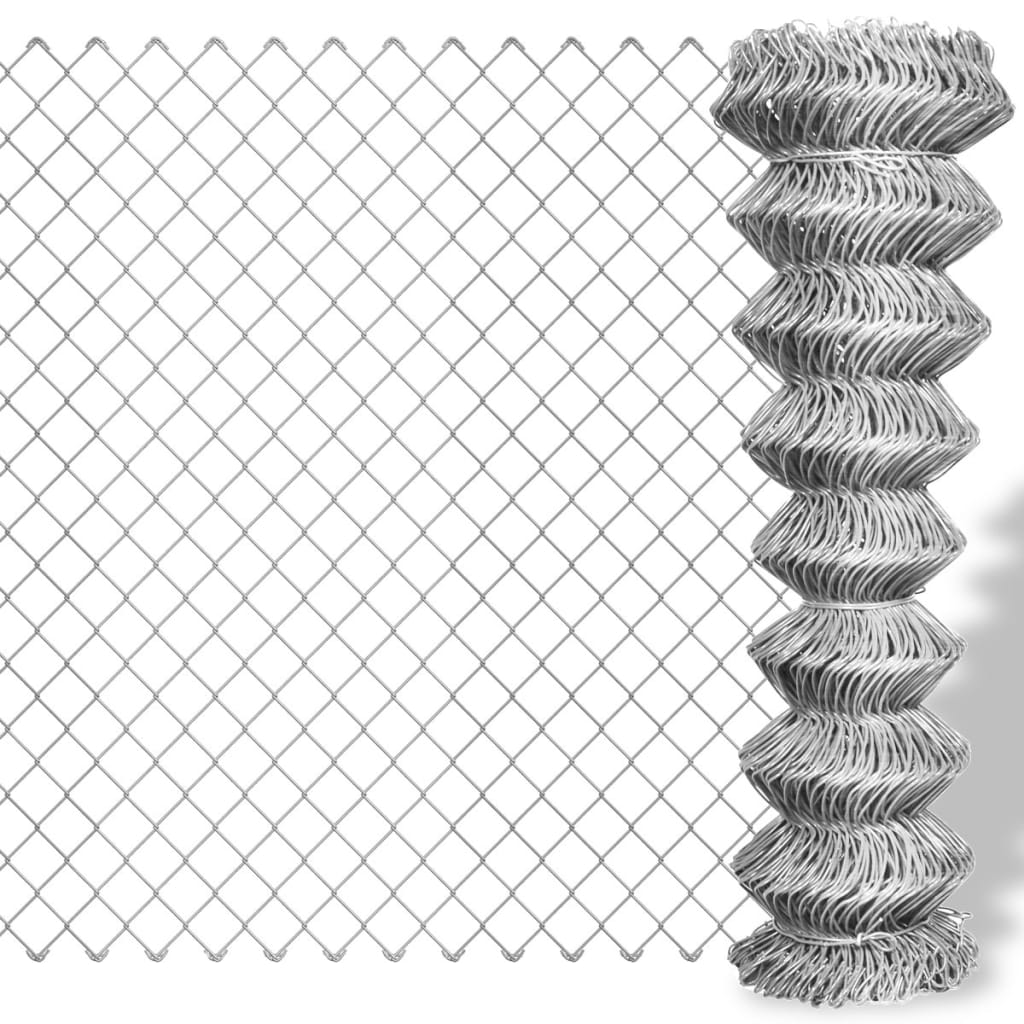 Valla De Tela Metálica Acero Galvanizado Plateado 25x1,5 M / Vetonek_2