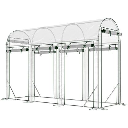 Outsunny Invernadero De Túnel 3x1x2 M Con 8 Puertas Enrollables Transparente_0