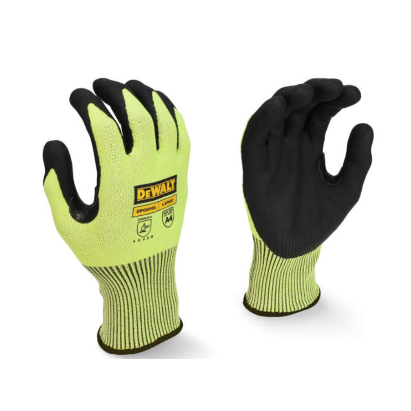 Guantes De Protección Dewalt Hi-vis Cut Grip T-l_0