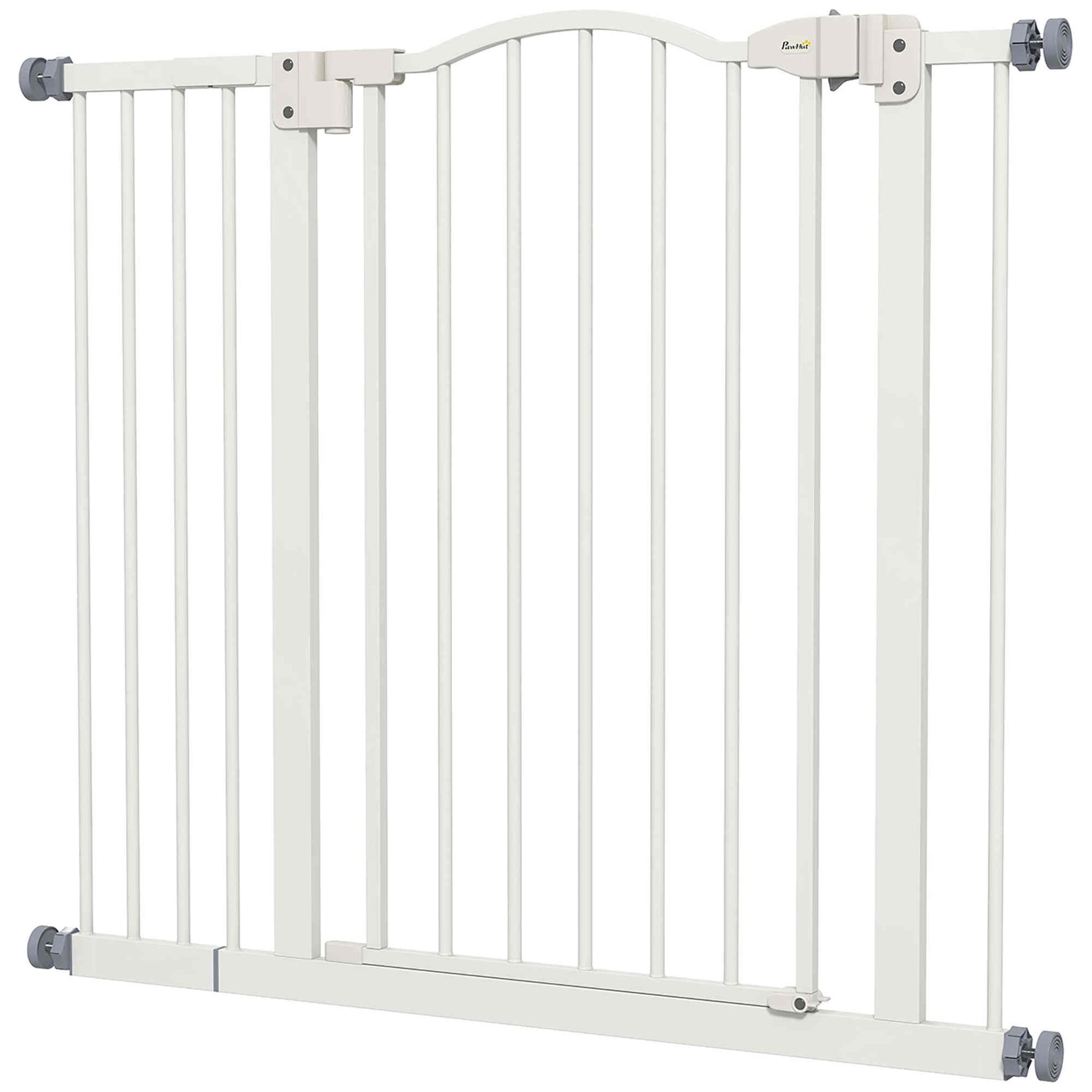 Pawhut Barrera De Seguridad Extensible Con Extensión 74-94x78 Cm Blanco_0