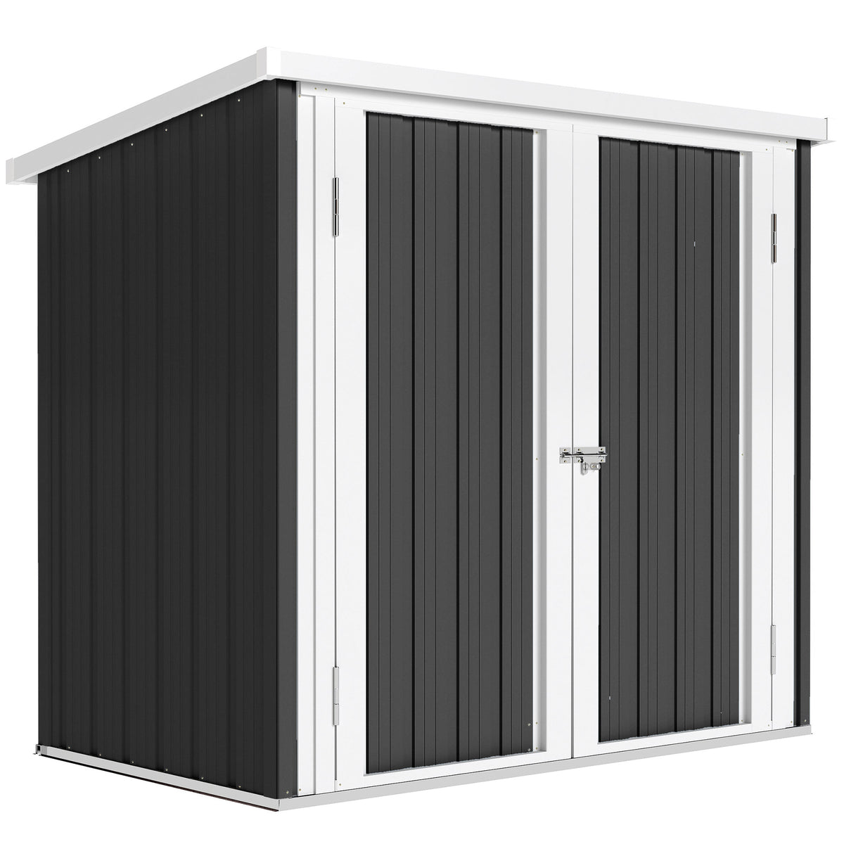 Cobertizo De Jardín 1,26 M² Con 2 Puertas Outsunny 147x86x134cm Negro_0