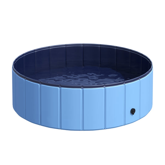 Pawhut Piscina Plegable Para Perros Bañera De Pvc Interior Y Exterior Ø100x30cm_0