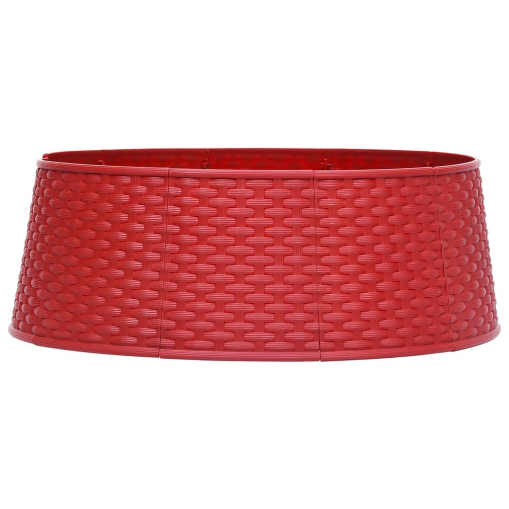 Vidaxl Falda Del Árbol De Navidad Roja Ø65x19,5 Cm_0